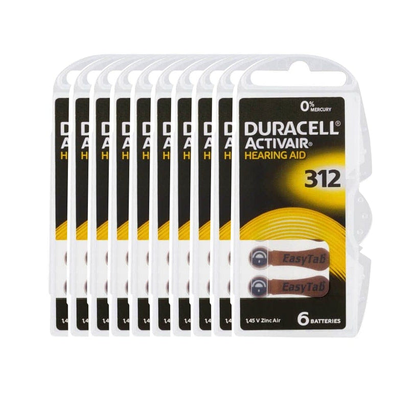 Duracell Hörgerätebatterien 60 Stück Duracell Activair 312 Hörgerätebatterien